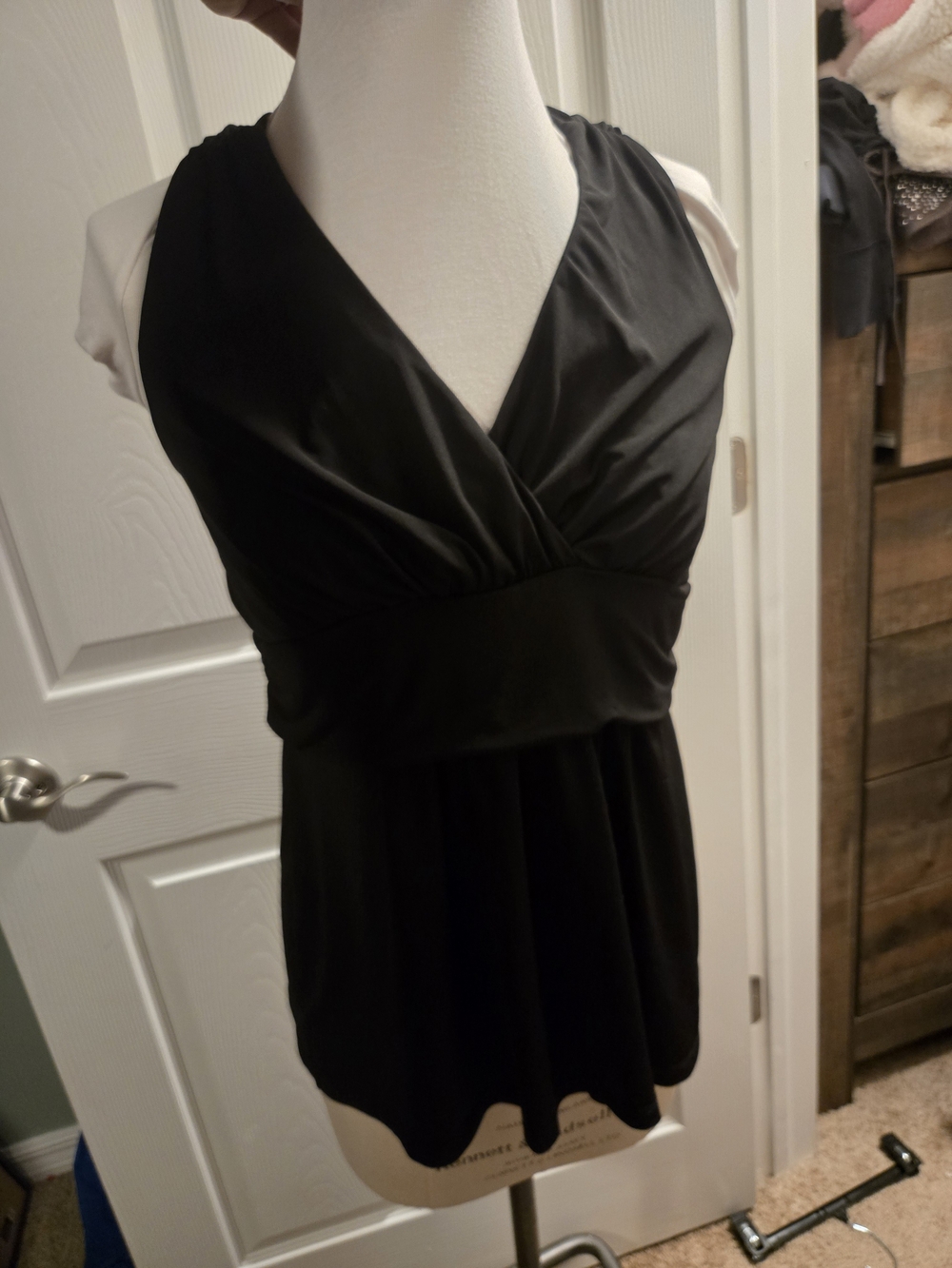 torrid Black V-Neck Surplice Waistband Camisole Top
